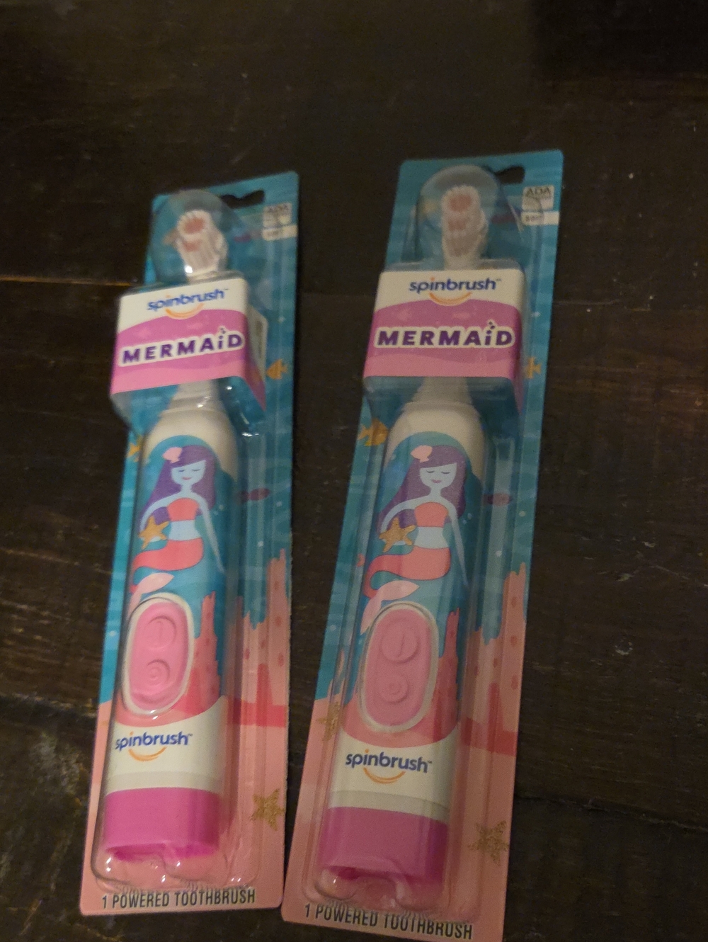2-Mermaid Kids Electric Toothbrush NiB